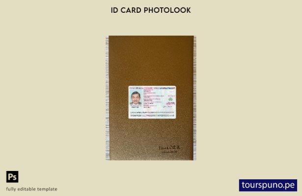 listo para imprimir plantilla frontal de aspecto fotográfico de tarjeta de id 10